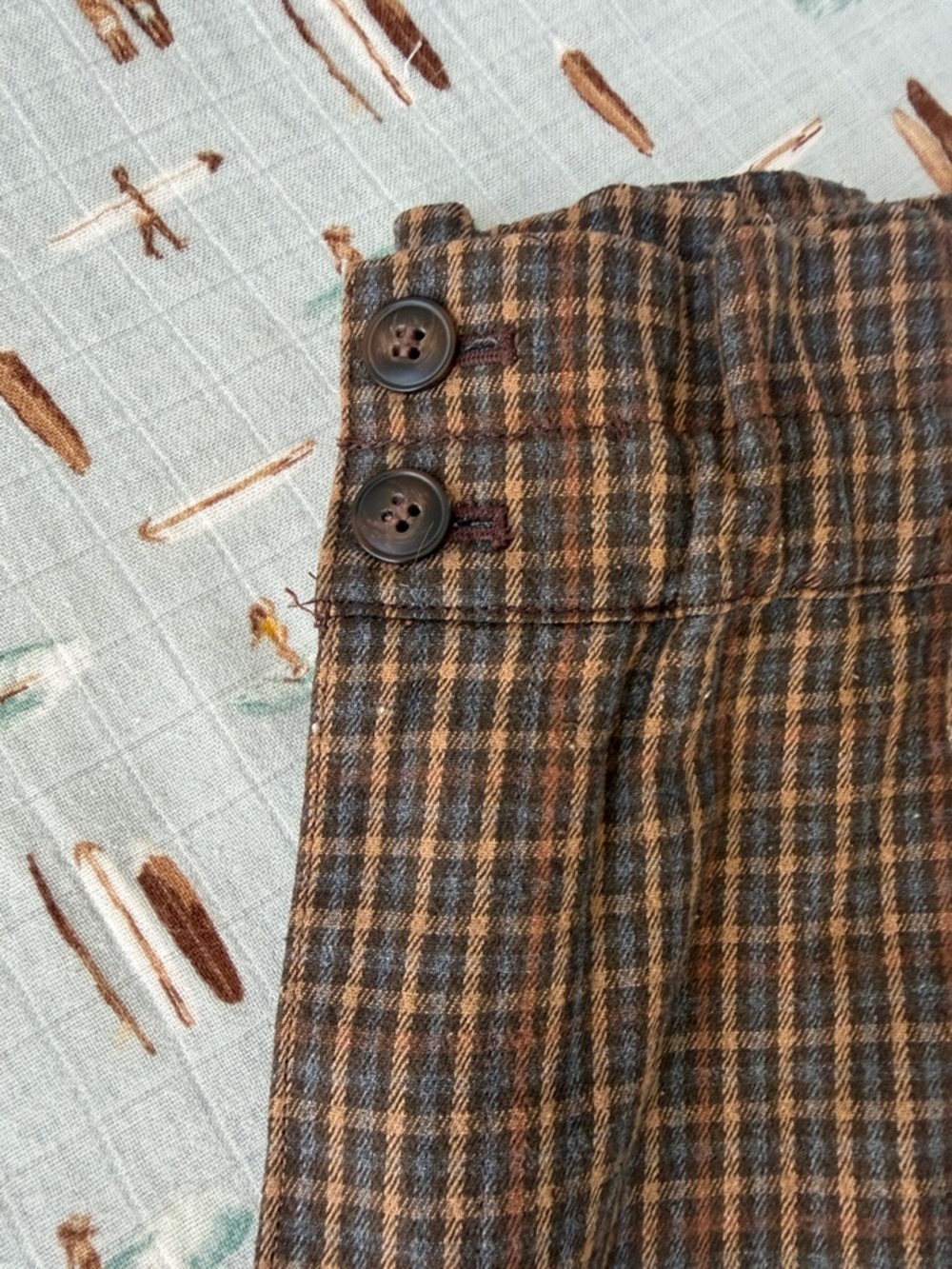 Madewell Brown and Gray Plaid pants - Picture 5 of 11